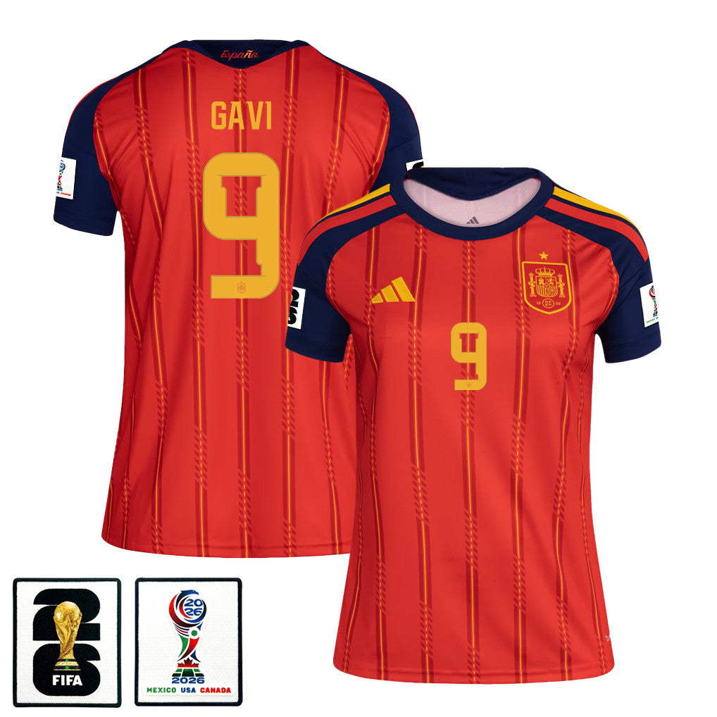 Gavi 9 Women's Spain National Team 2026 Home Jersey - Red