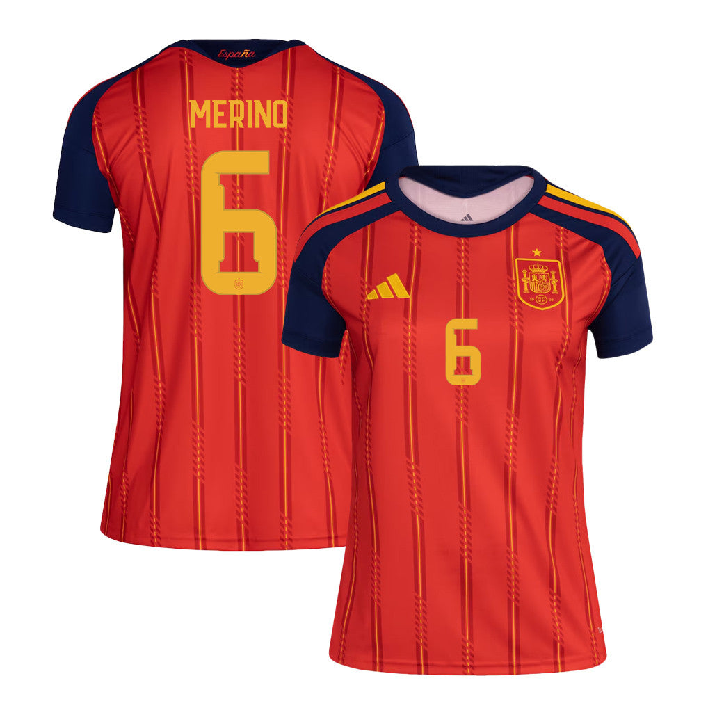 Mikel Merino 6 Women's Spain National Team 2026 Home Jersey - Red