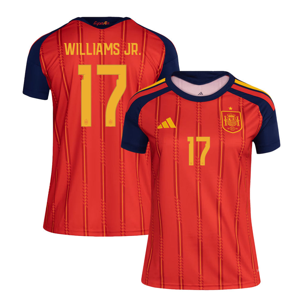 Nico Williams 17 Women's Spain National Team 2026 Home Jersey - Red