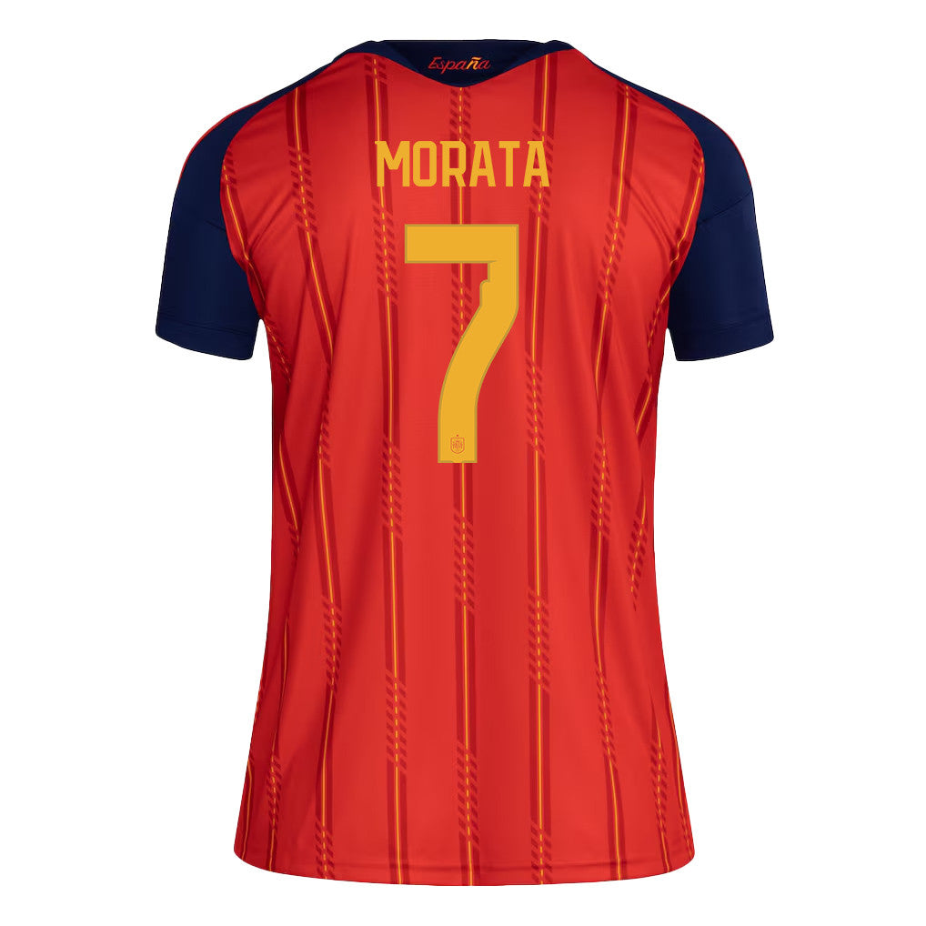 Álvaro Morata 7 Women's Spain National Team 2026 Home Jersey - Red