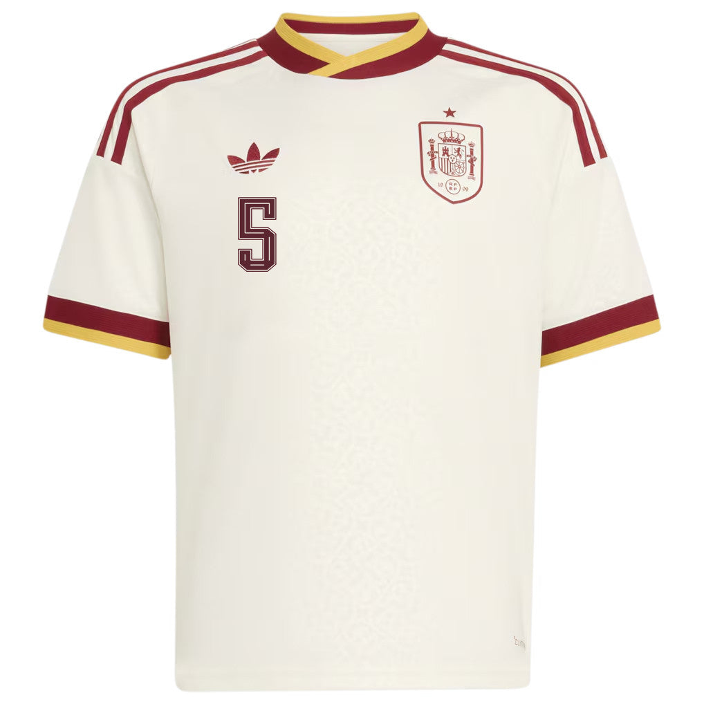 Pau Cubarsí 5 Spain National Team 2026 Youth Away Jersey - White