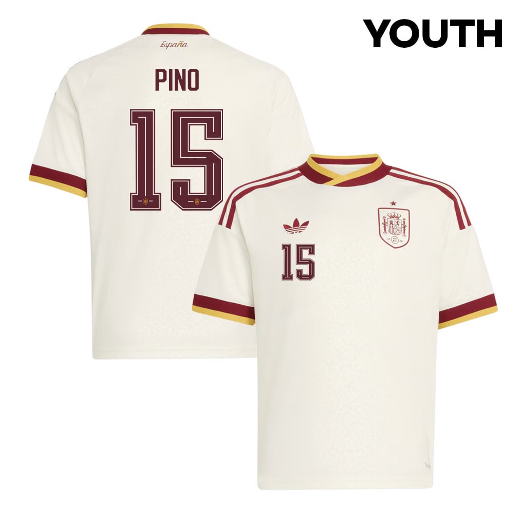Yeremy Pino 15 Spain National Team 2026 Youth Away Jersey - White