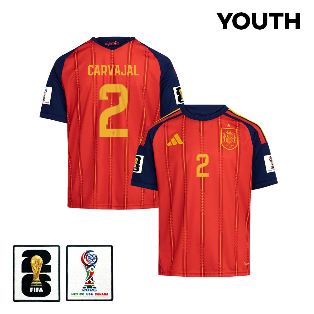 Dani Carvajal 2 Youth Spain National Team 2026 Home Jersey - Red