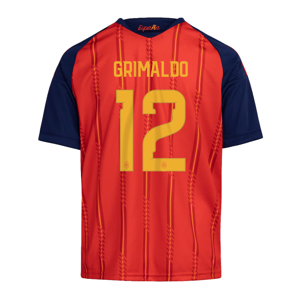 Álex Grimaldo 12 Youth Spain National Team 2026 Home Jersey - Red