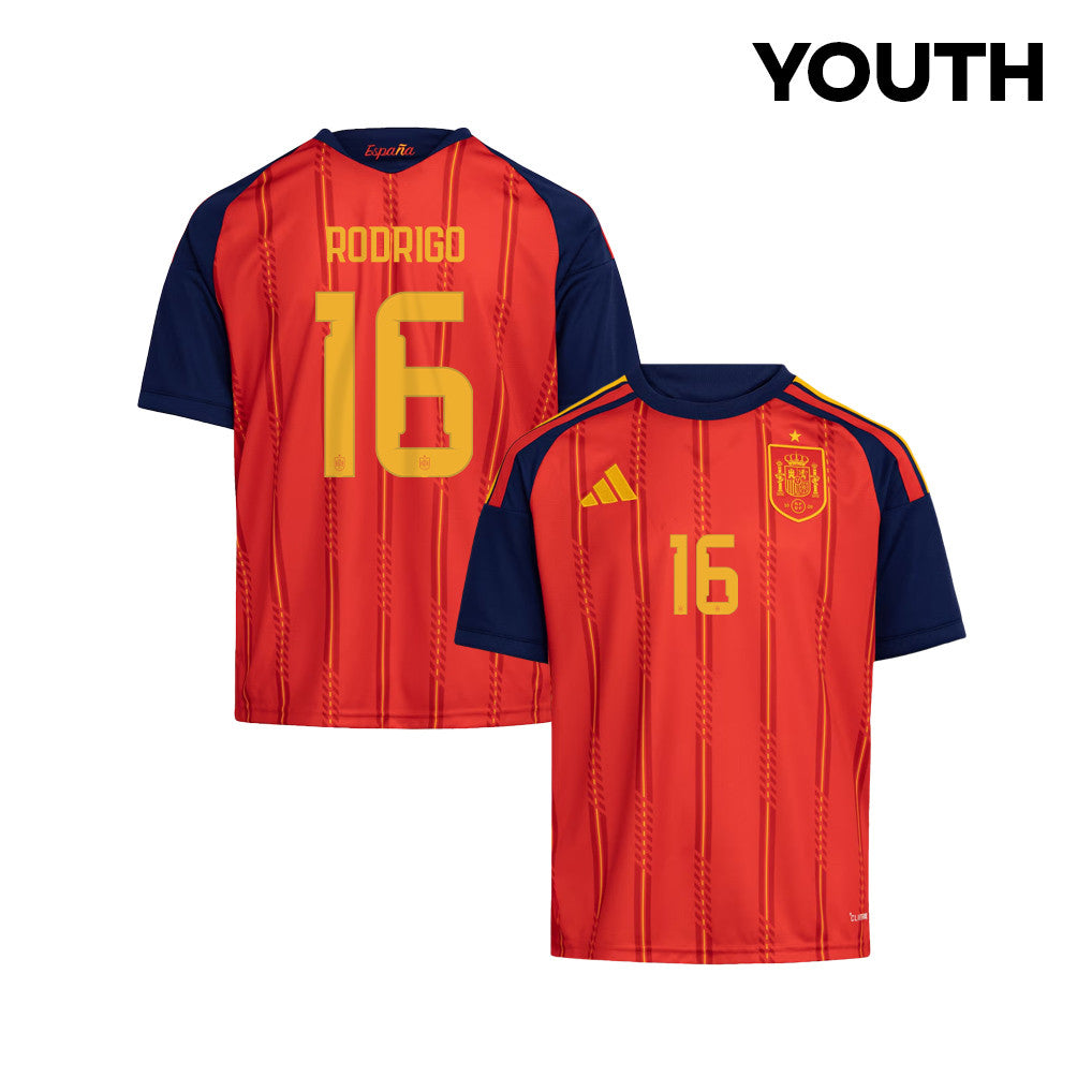 Rodri 16 Youth Spain National Team 2026 Home Jersey - Red