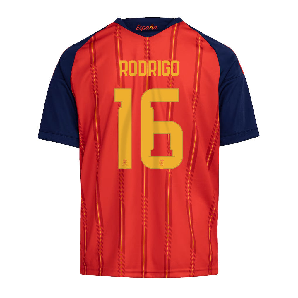 Rodri 16 Youth Spain National Team 2026 Home Jersey - Red