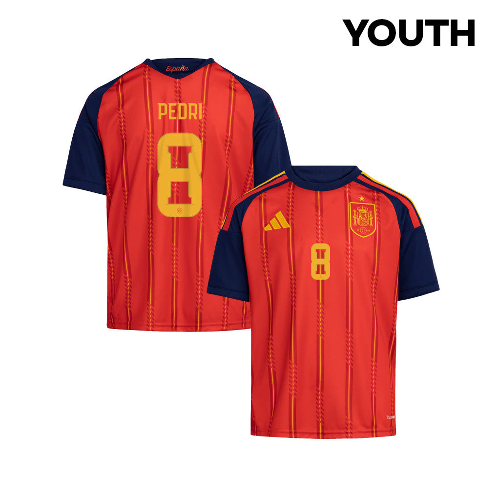 Pedri 8 Youth Spain National Team 2026 Home Jersey - Red