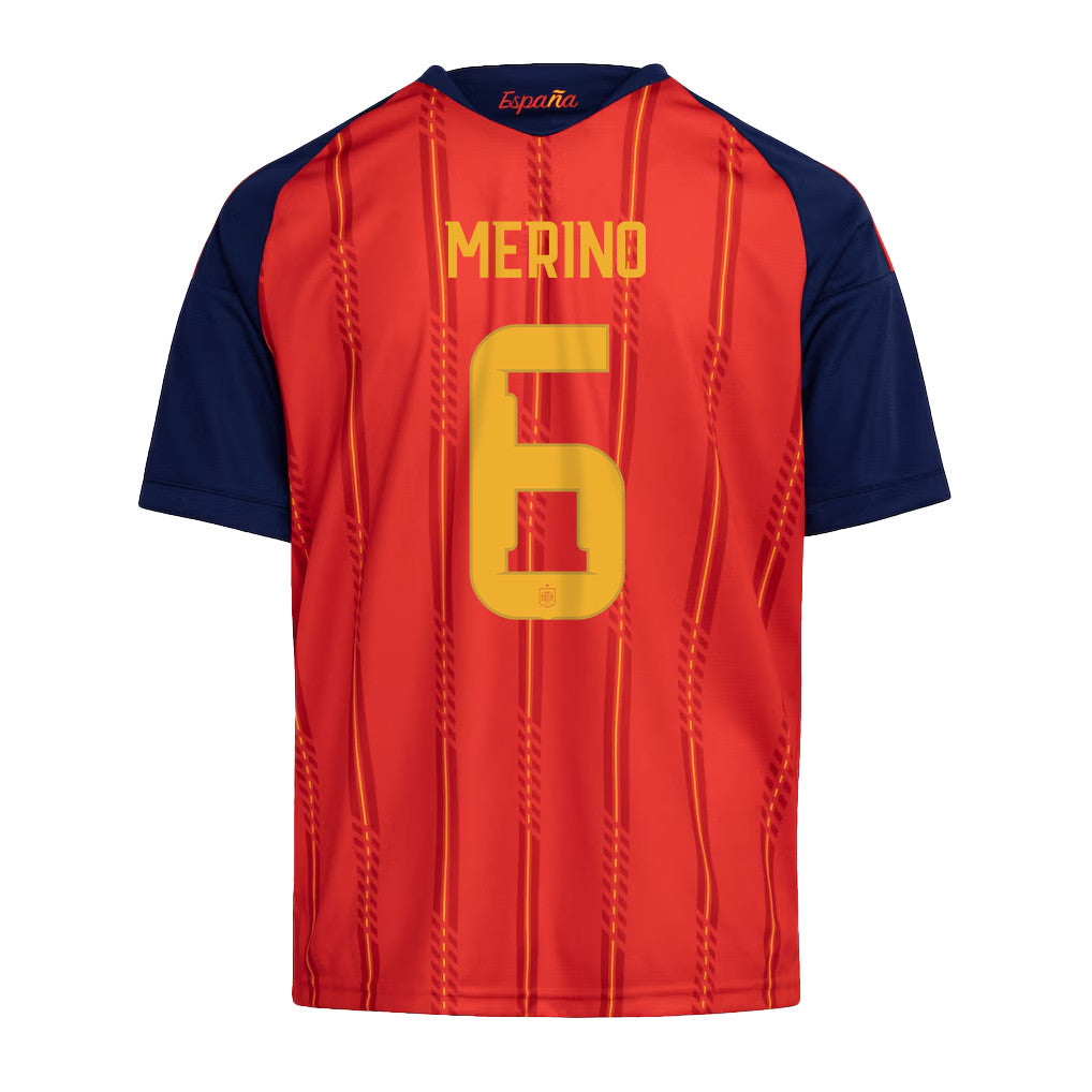 Mikel Merino 6 Youth Spain National Team 2026 Home Jersey - Red