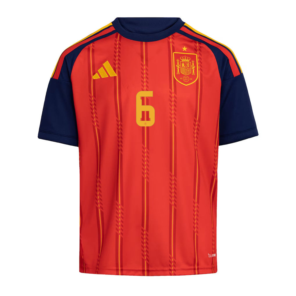 Mikel Merino 6 Youth Spain National Team 2026 Home Jersey - Red