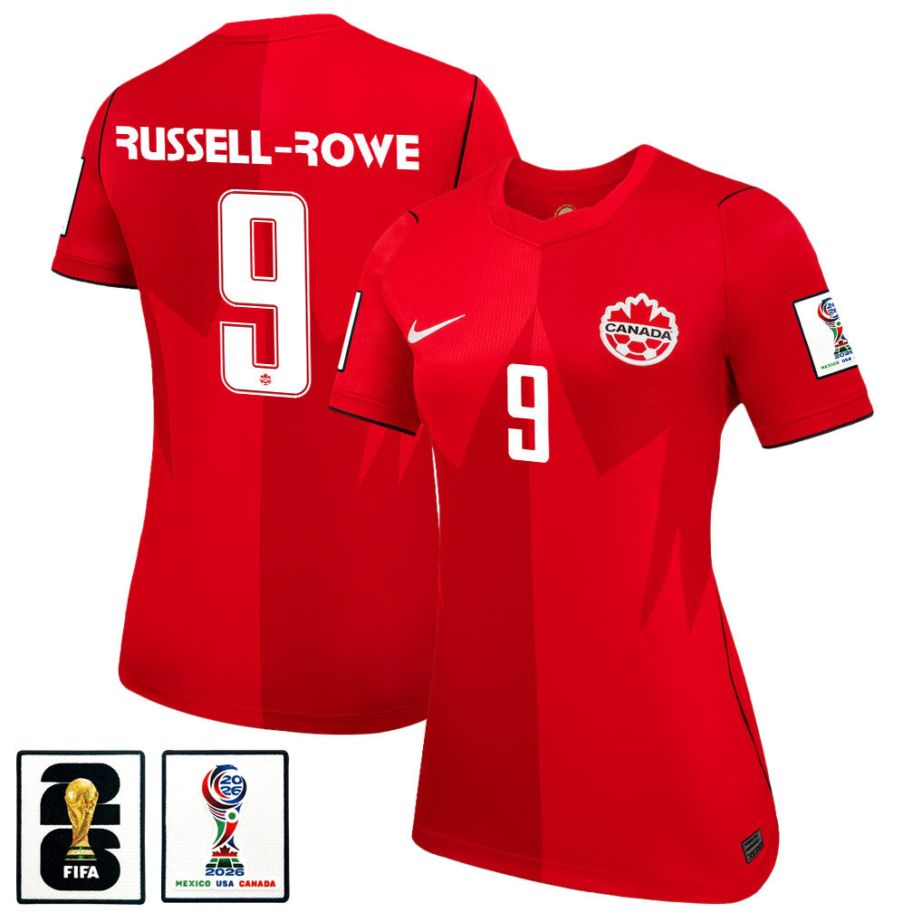 Jacen Russell-Rowe 9 Women's Canada National Team 2026 Home Jersey - Red
