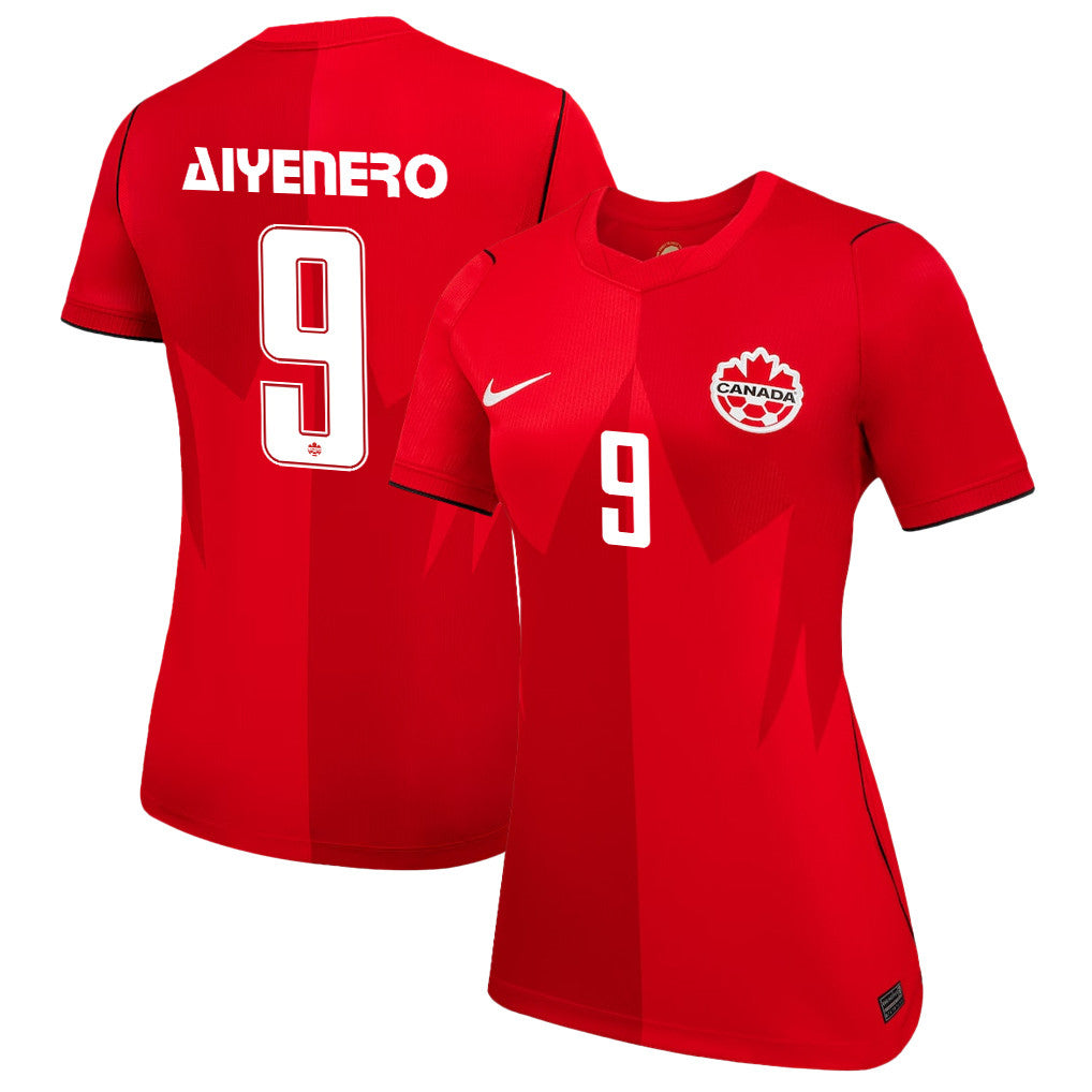 Marius Aiyenero 9 Women's Canada National Team 2026 Home Jersey - Red