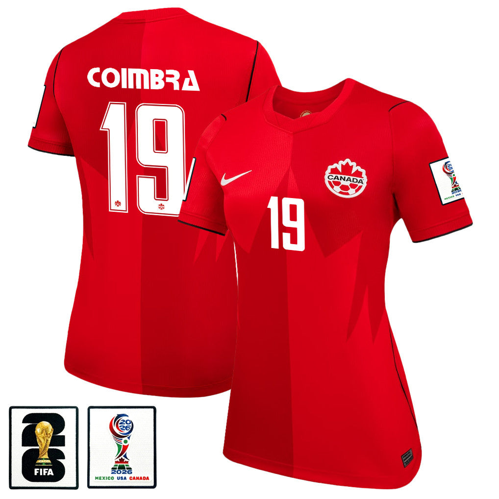 Tiago Coimbra 19 Women's Canada National Team 2026 Home Jersey - Red