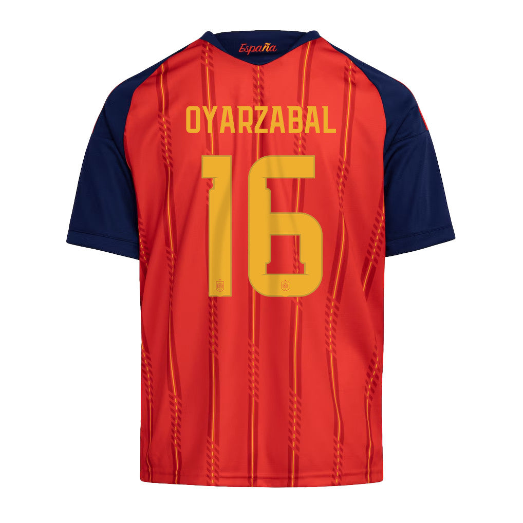 Mikel Oyarzabal 16 Youth Spain National Team 2026 Home Jersey - Red