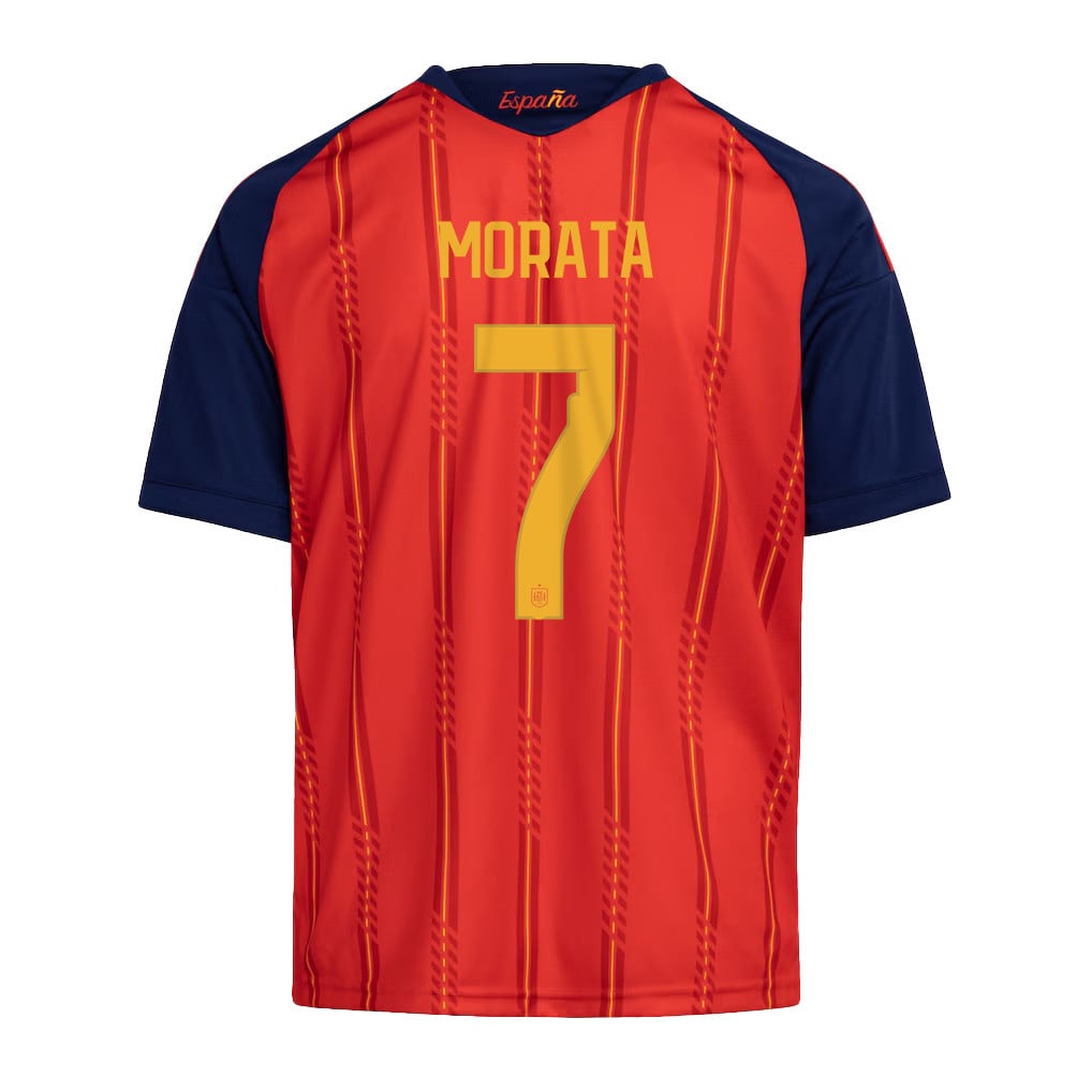 Álvaro Morata 7 Youth Spain National Team 2026 Home Jersey - Red