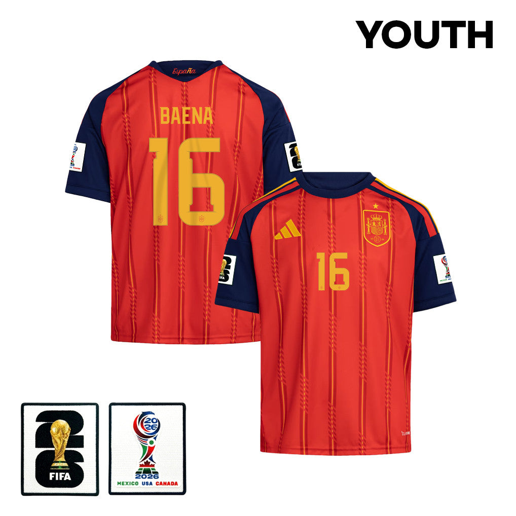 Alex Baena 16 Youth Spain National Team 2026 Home Jersey - Red