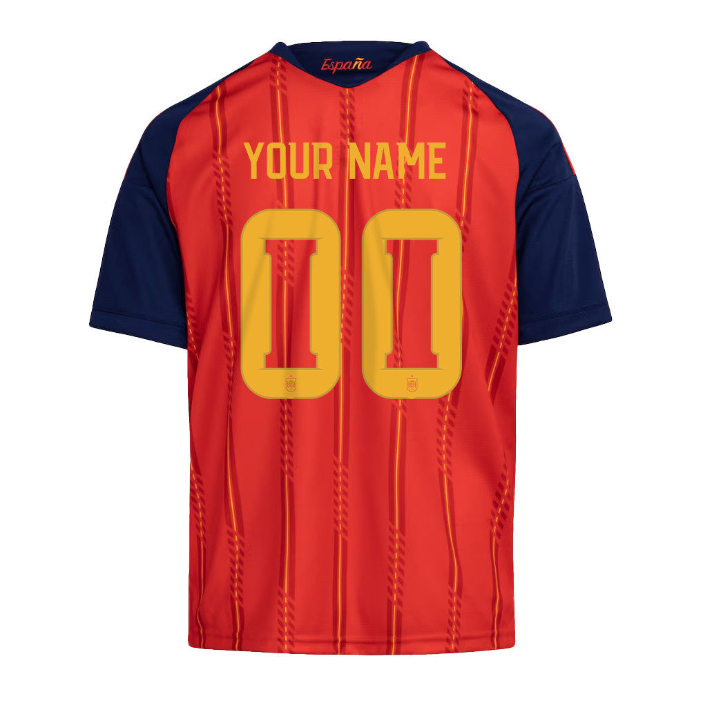 Spain National Team 2026 Youth Personalized Home Jersey - Red