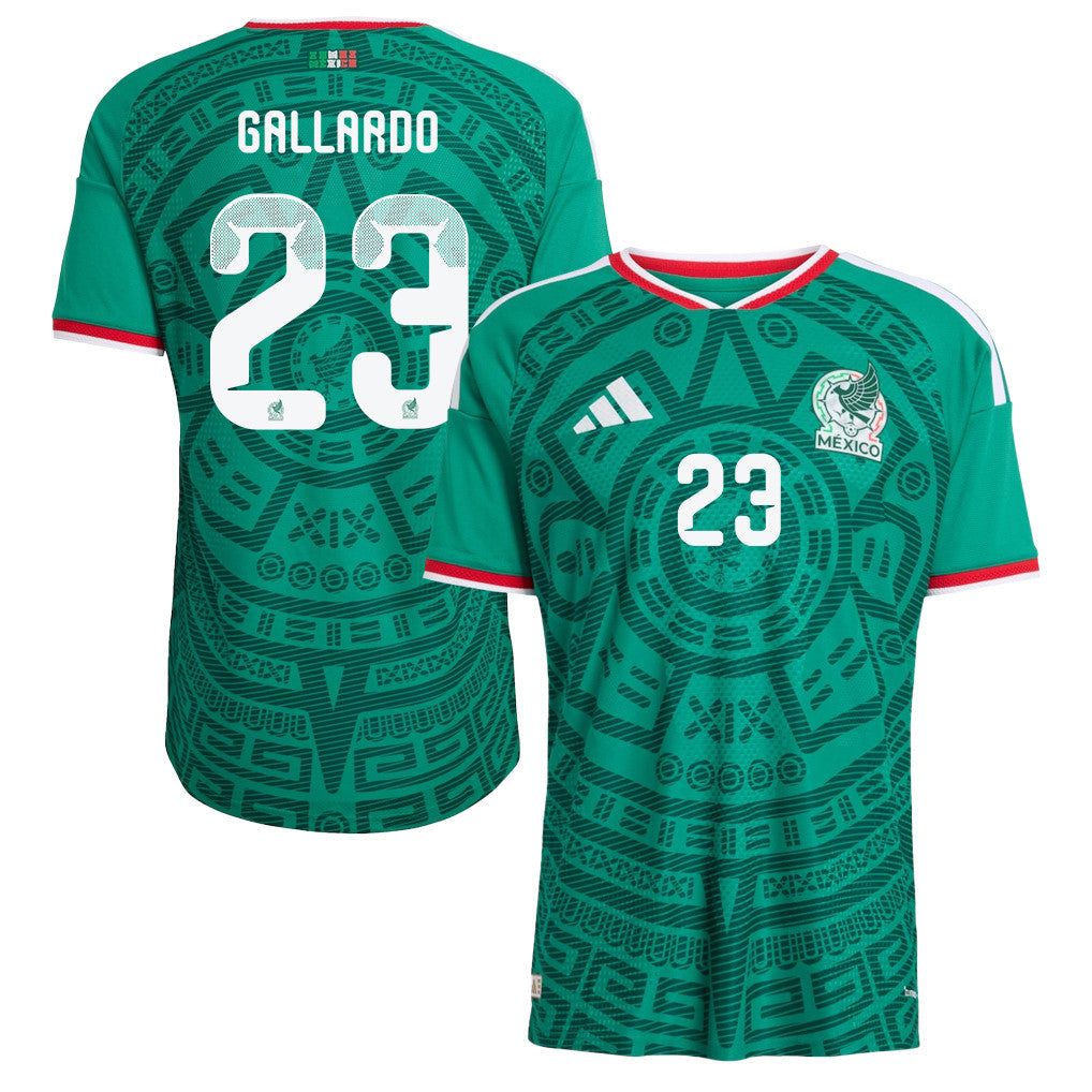 Jesús Gallardo 23 Mexico National Team 2026 Home Jersey - Green, Men