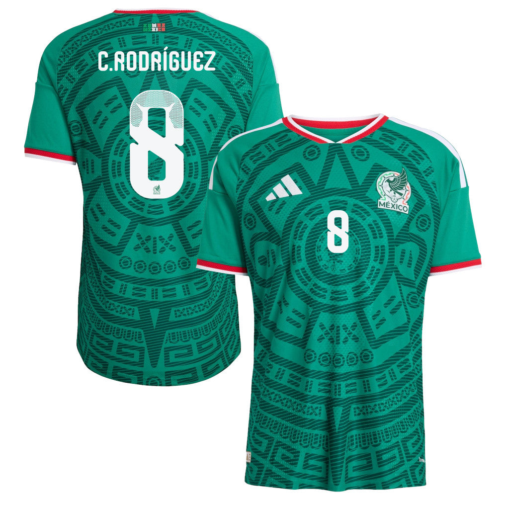Carlos Rodríguez 8 Mexico National Team 2026 Home Jersey - Green, Men