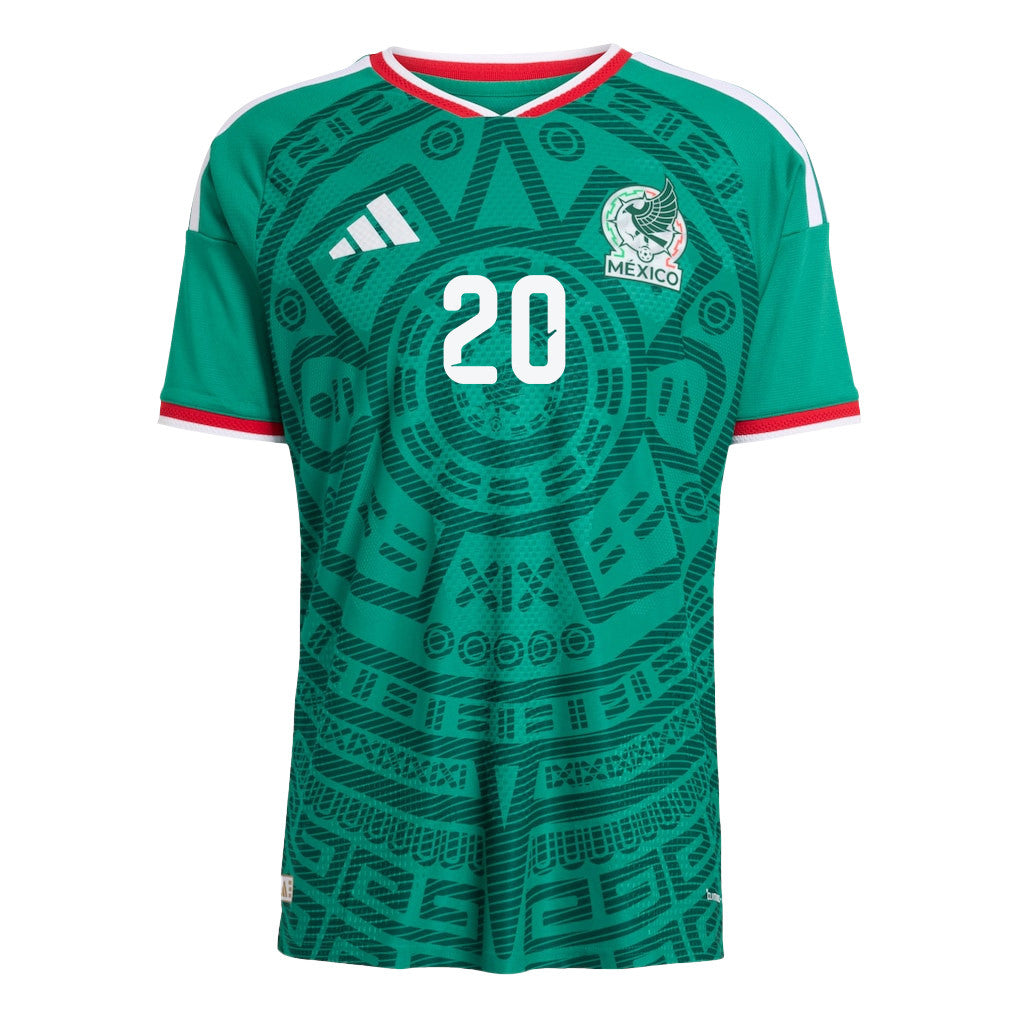 Henry Martín 20 Mexico National Team 2026 x World Cup Patch Home Jersey - Green, Men