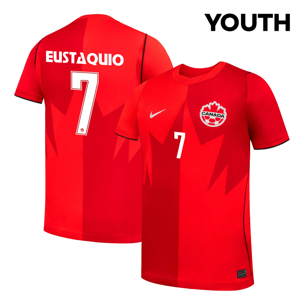 Stephen Eustáquio 7 Youth Canada National Team 2026 Home Jersey - Red