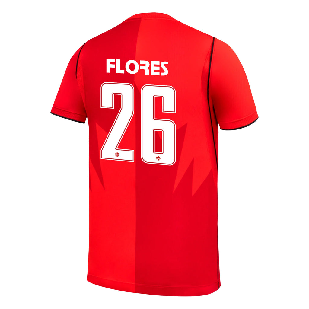 Marcelo Flores 26 Youth Canada National Team 2026 Home Jersey - Red