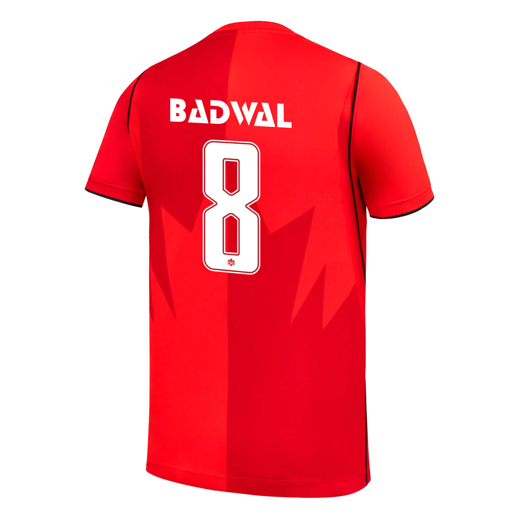 Jeevan Badwal 8 Youth Canada National Team 2026 Home Jersey - Red