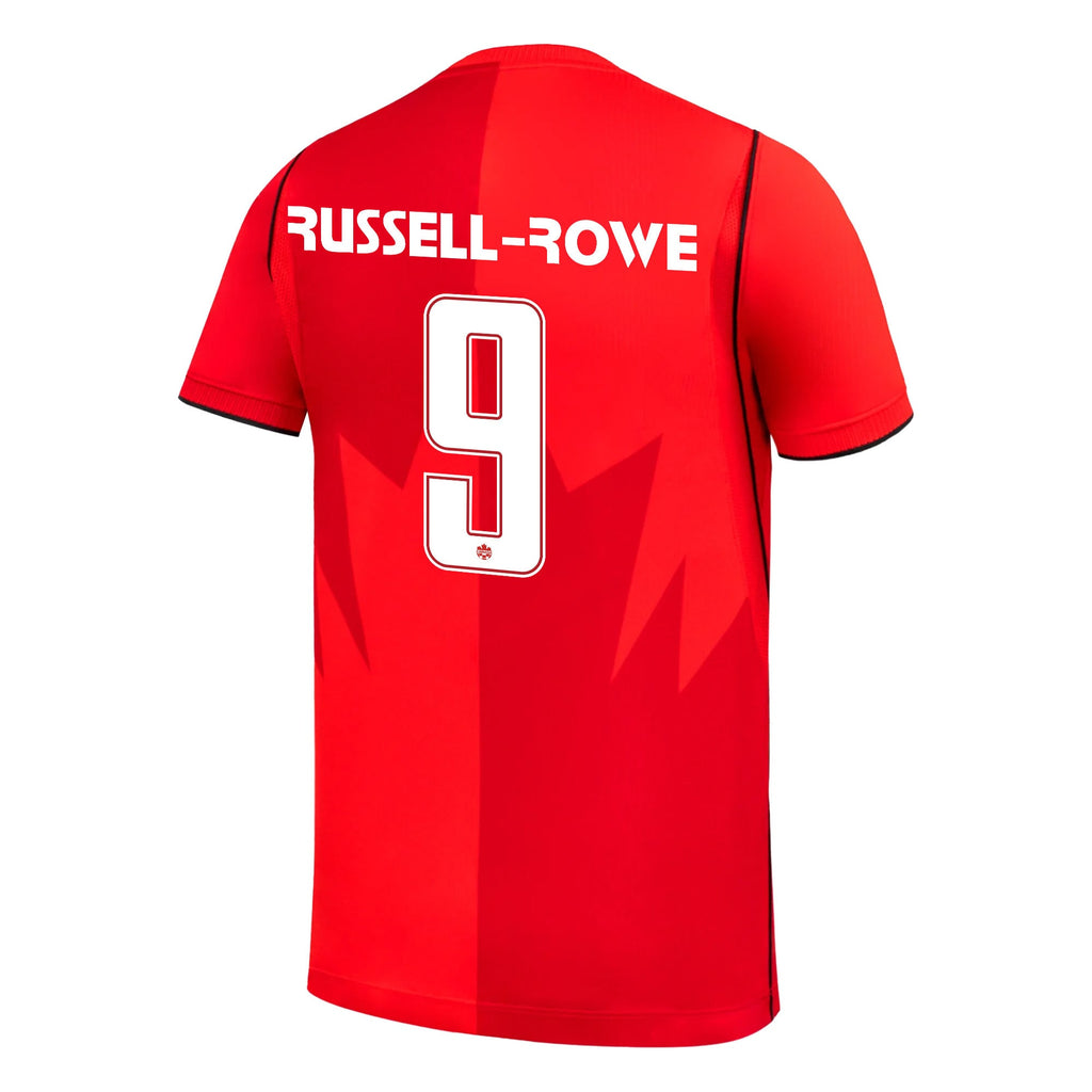 Jacen Russell-Rowe 9 Youth Canada National Team 2026 Home Jersey - Red
