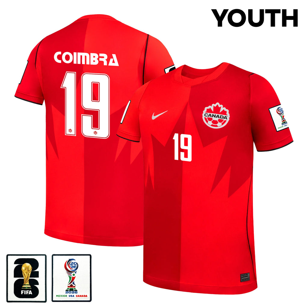 Tiago Coimbra 19 Youth Canada National Team 2026 Home Jersey - Red