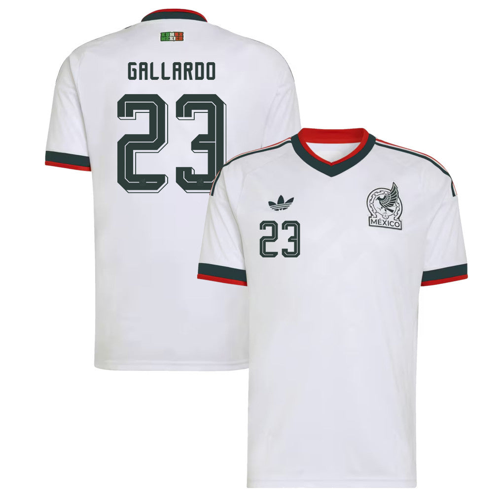 Jesús Gallardo 23 Mexico National Team 2026 Away Jersey - White, Men