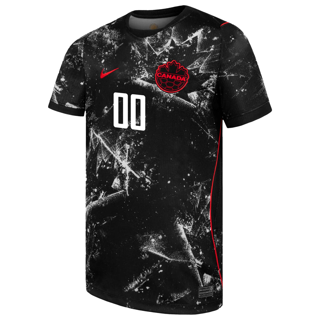 Canada National Team 2026 Youth Personalized Away Jersey - Black