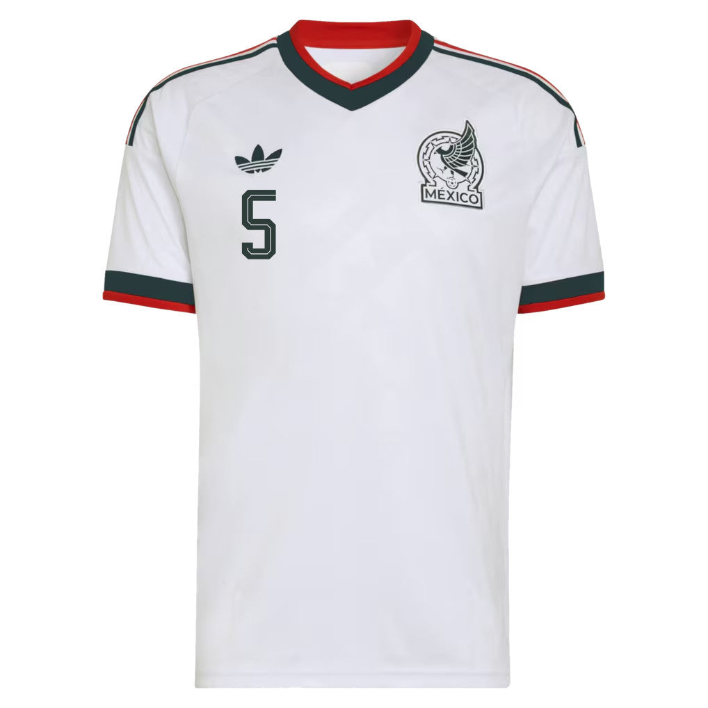 Johan Vásquez 5 Mexico National Team 2026 Away Jersey - White, Men