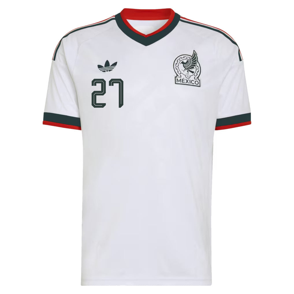 Richard Ledezma 27 Mexico National Team 2026 x World Cup Patch Away Jersey - White, Men