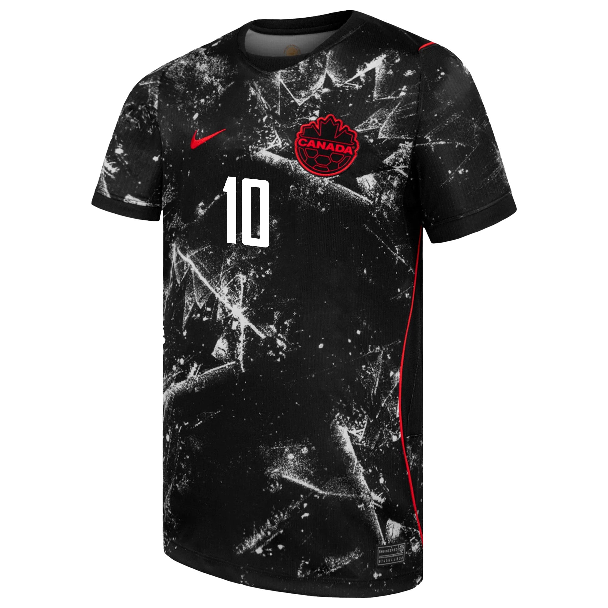 Jonathan David 10 Youth Canada National Team 2026 Away Jersey - Black