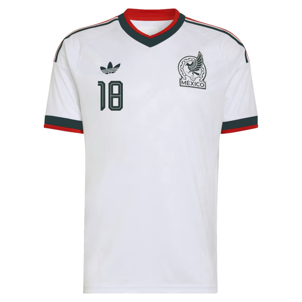Érick Sánchez 18 Mexico National Team 2026 Away Jersey - White, Men