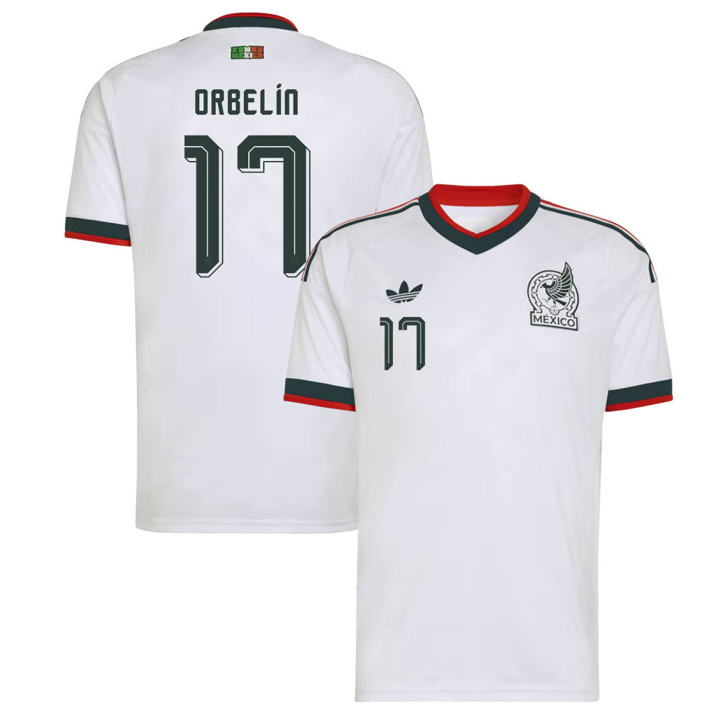 Orbelín Pineda 17 Mexico National Team 2026 Away Jersey - White, Men