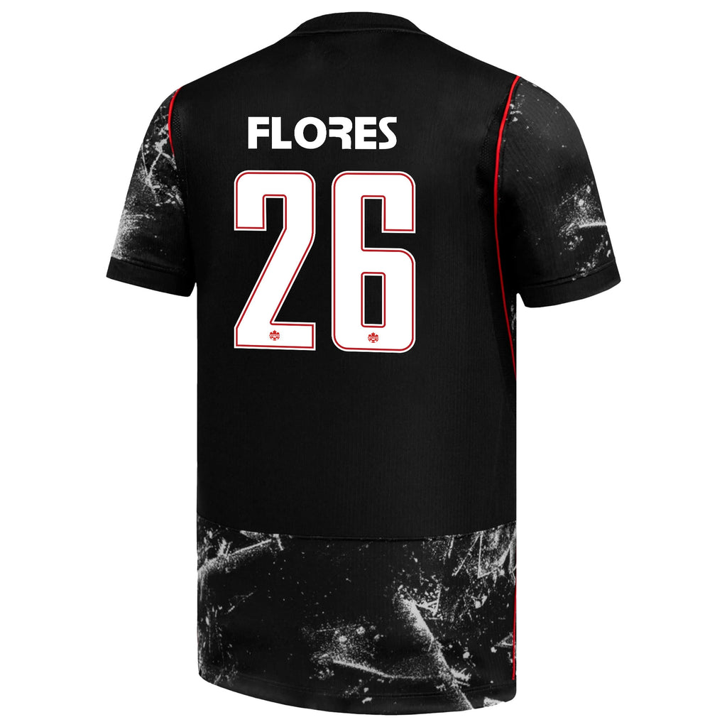 Marcelo Flores 26 Youth Canada National Team 2026 Away Jersey - Black