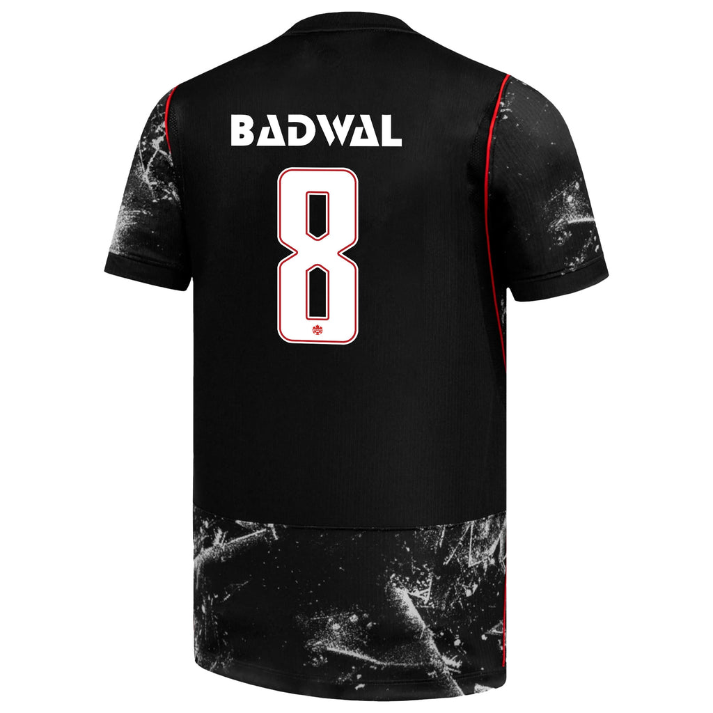 Jeevan Badwal 8 Youth Canada National Team 2026 Away Jersey - Black