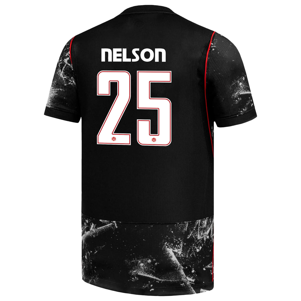 Jayden Nelson 25 Youth Canada National Team 2026 Away Jersey - Black