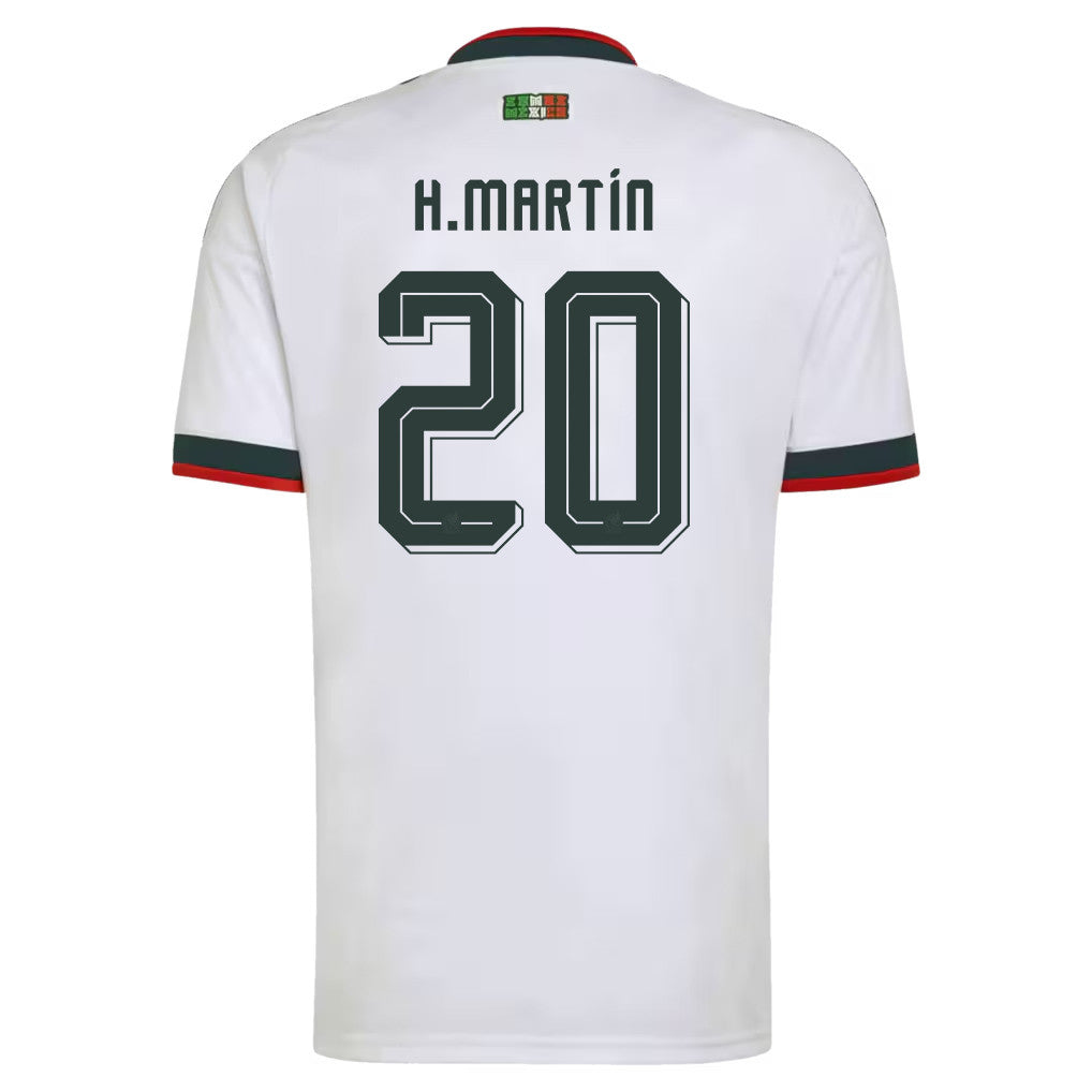 Henry Martín 20 Mexico National Team 2026 x World Cup Patch Away Jersey - White, Men