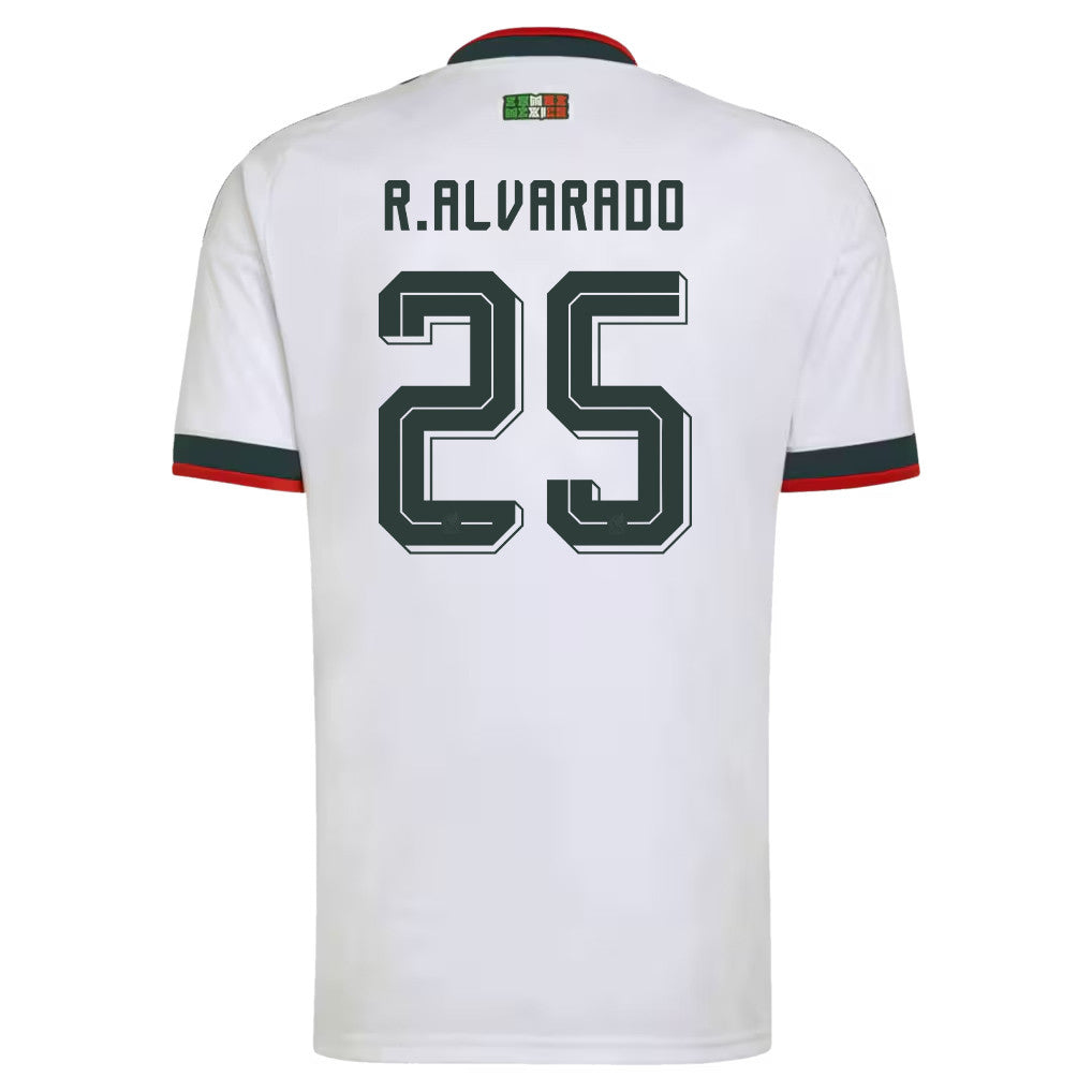 Roberto Alvarado 25 Mexico National Team 2026 Away Jersey - White, Men