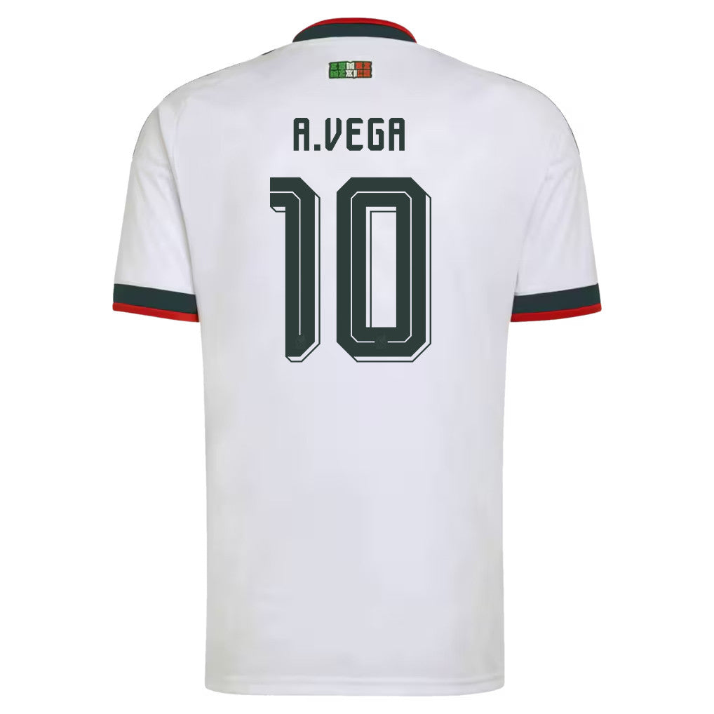 Alexis Vega 10 Mexico National Team 2026 Away Jersey - White, Men