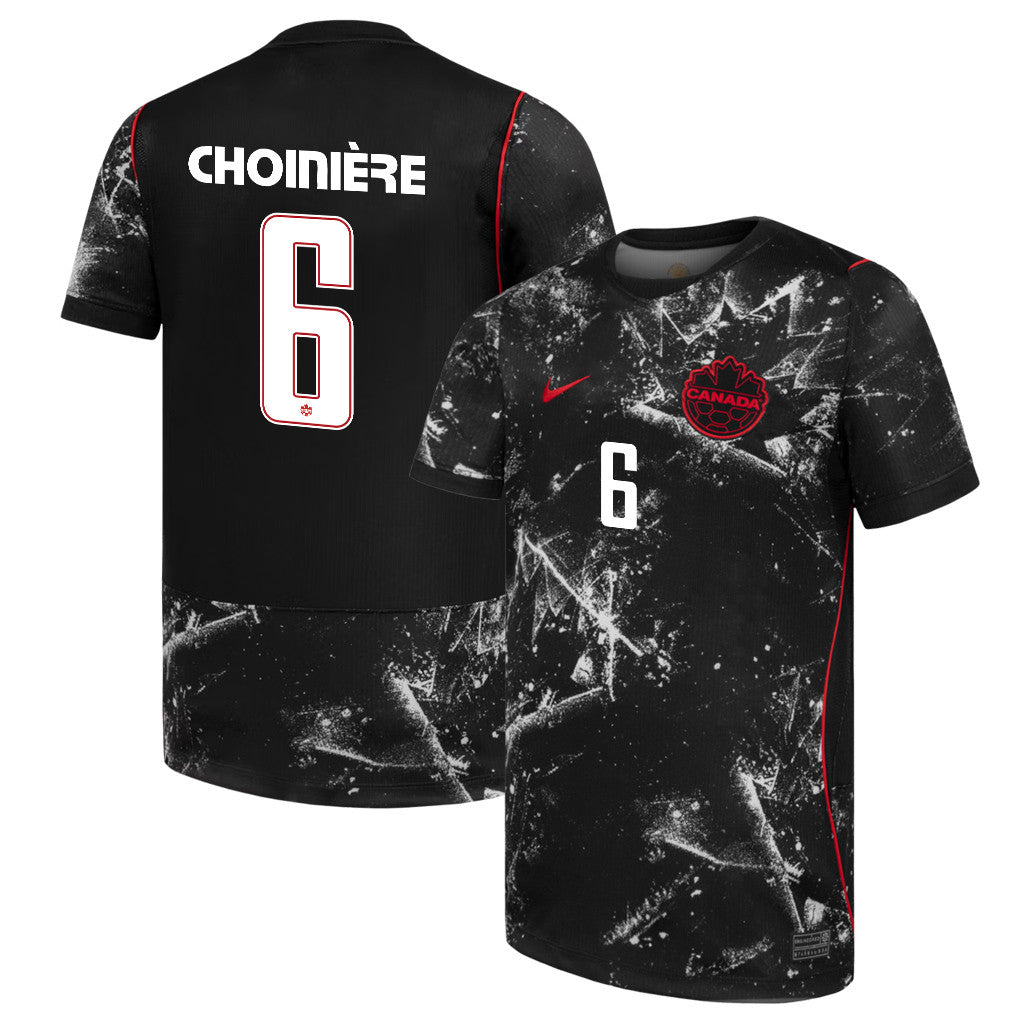 Mathieu Choinière 6 Canada National Team 2026 Away Jersey - Black, Men