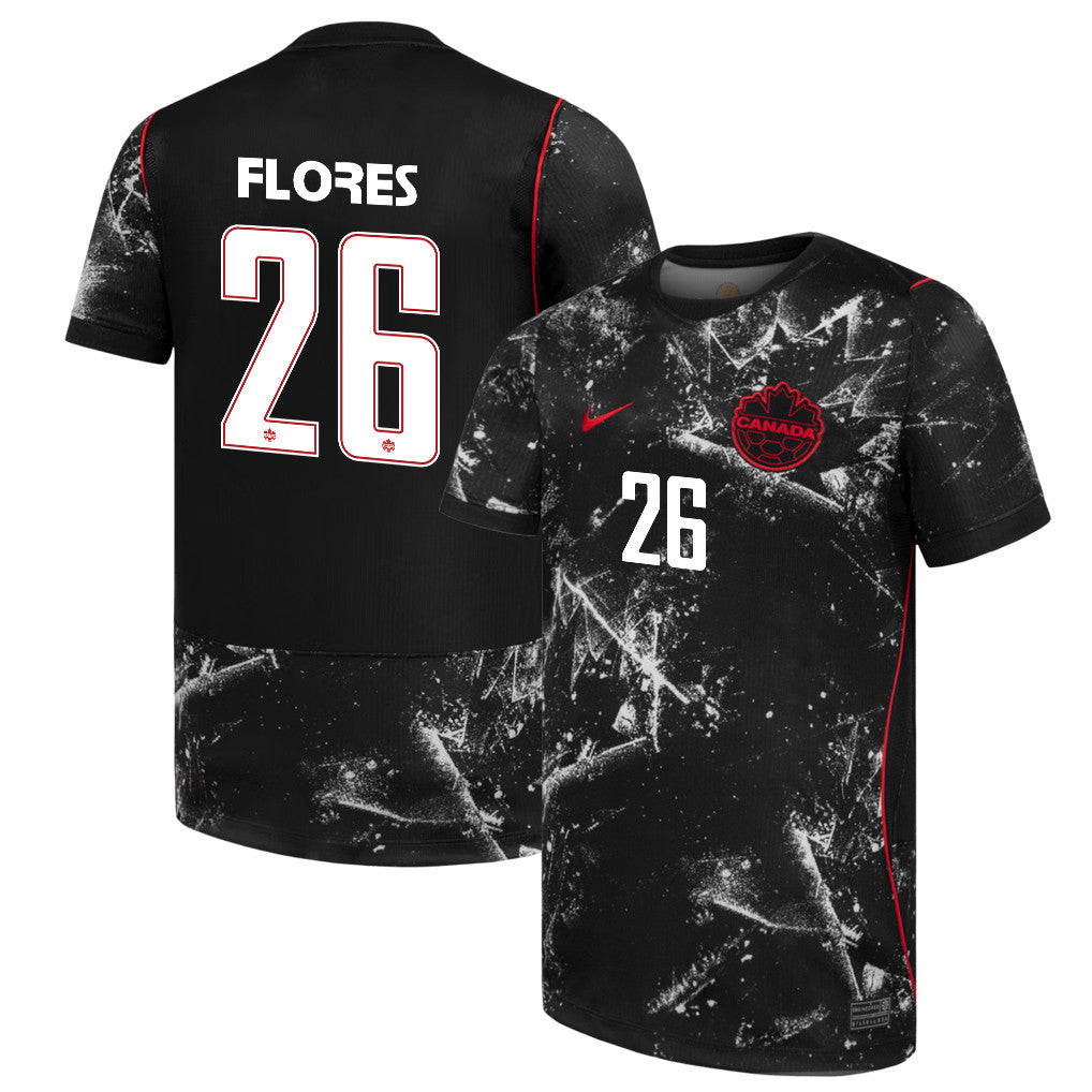 Marcelo Flores 26 Canada National Team 2026 Away Jersey - Black, Men