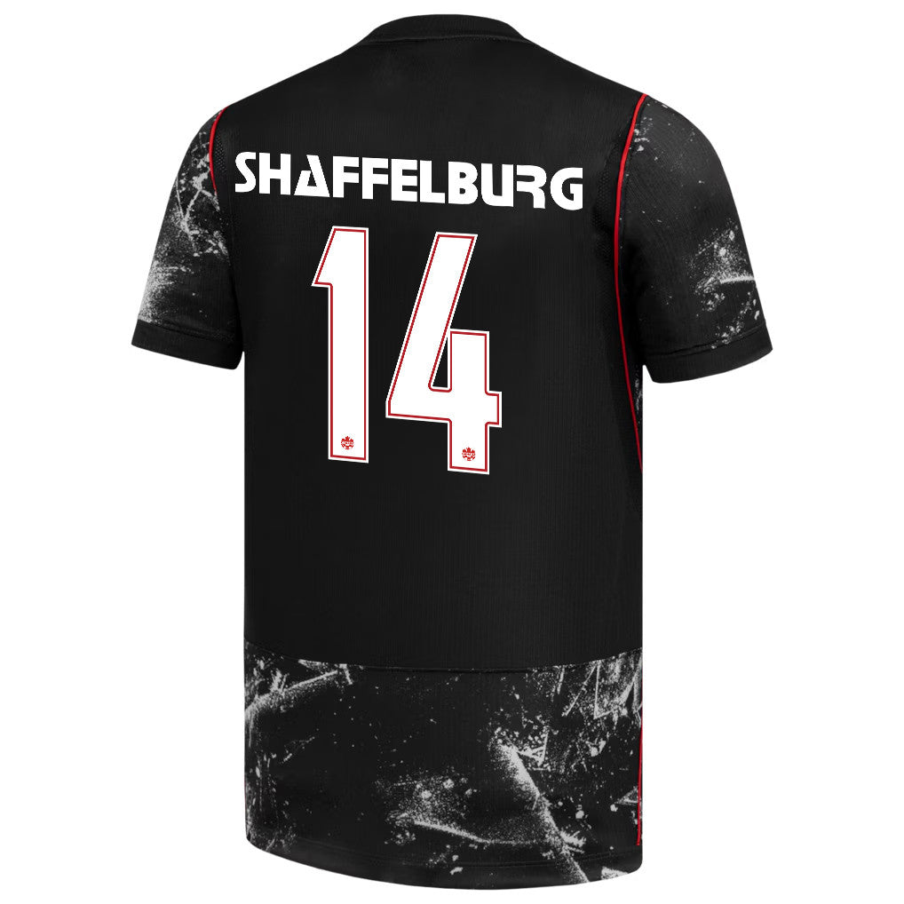 Jacob Shaffelburg 14 Canada National Team 2026 Away Jersey - Black, Men