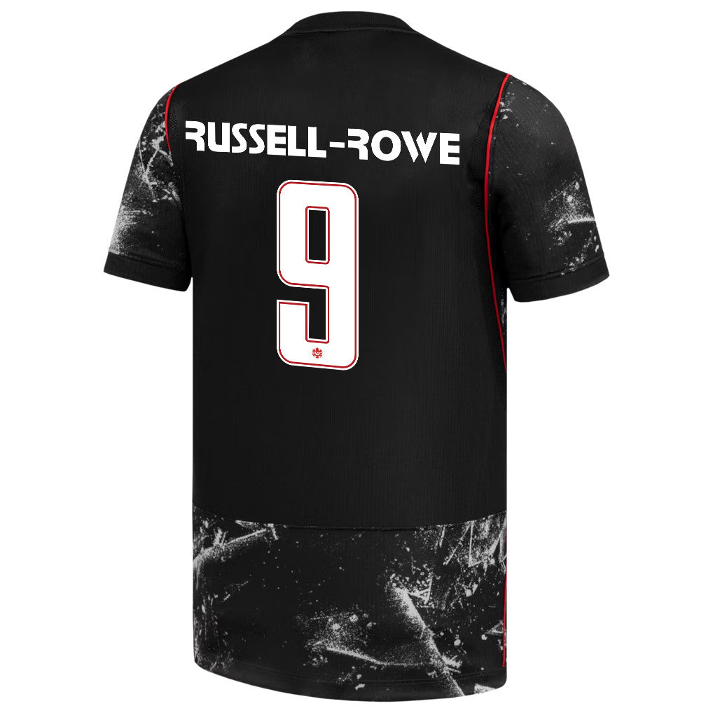 Jacen Russell-Rowe 9 Canada National Team 2026 Away Jersey - Black, Men