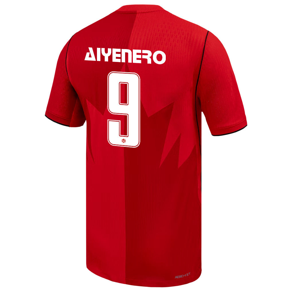 Marius Aiyenero 9 Canada National Team 2026 Home Jersey - Red, Men