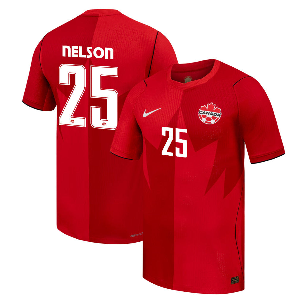 Jayden Nelson 25 Canada National Team 2026 Home Jersey - Red, Men