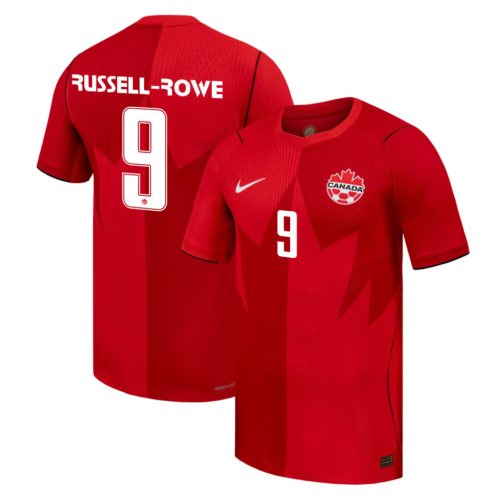 Jacen Russell-Rowe 9 Canada National Team 2026 Home Jersey - Red, Men