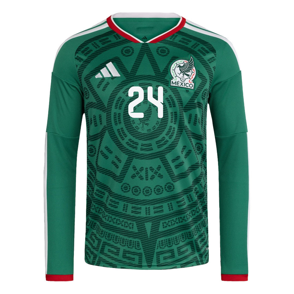 Brian Gutiérrez 24 Mexico National Team 2026 Home Long Sleeve Jersey - Green