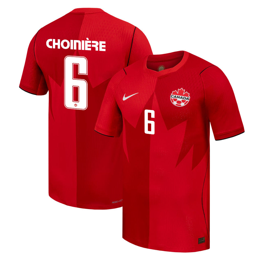 Mathieu Choinière 6 Canada National Team 2026 Home Jersey - Red, Men